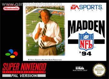 Cover Madden NFL '94 for Super Nintendo
